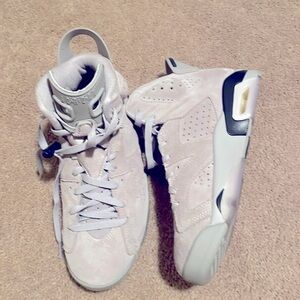 Gray and Navy Jordan 6 Retro